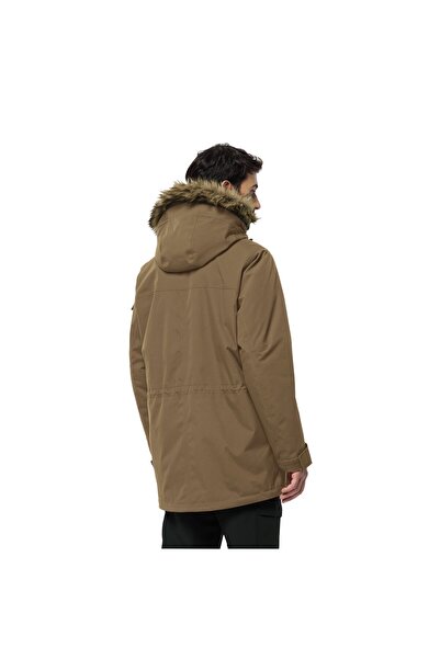 Jack Wolfskin Glacier Canyon Parka Erkek Kahverengi Outdoor Ceketi ERKEK OUTDOOR