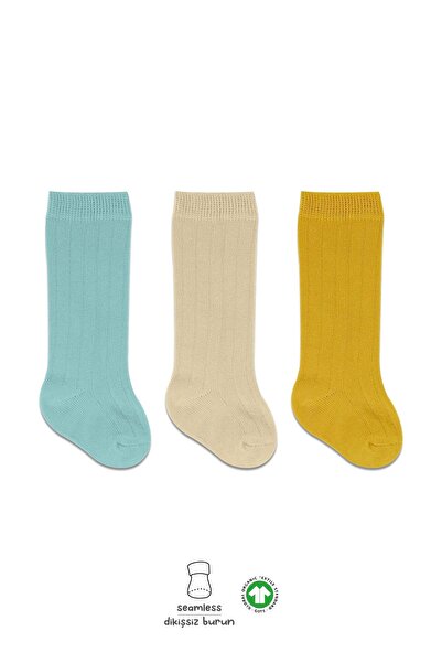 Bistyle Kız Erkek Bebek Çocuk Derby 3lü Dizaltı Çorap