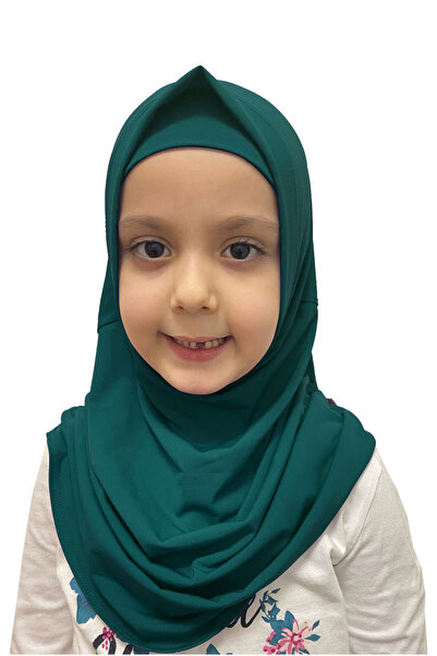 ihvan online وشاح للأطفال باللون الأخضر الزمردي - عملي وجاهز للاستخدام