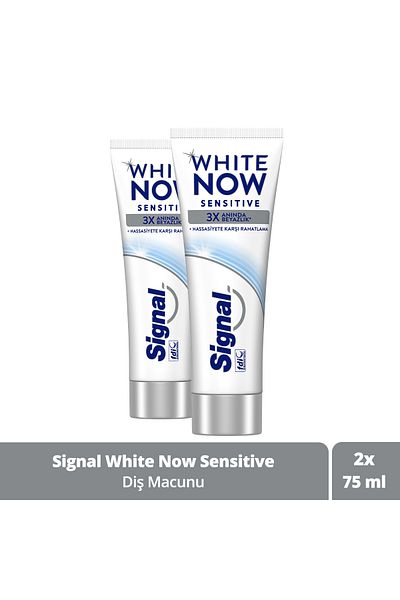 Signal معجون أسنان White Now Sensitive لتبييض الأسنان الحساسة 75 مل × 2