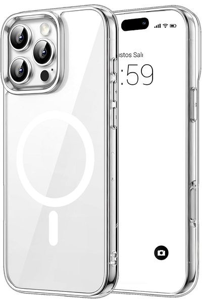 EVAX (حافظة ميكا صلبة) حافظة هاتف iPhone 16 Pro Max متوافقة مع ميكا صلبة شفافة غير صفراء Magsafe Slim Fit