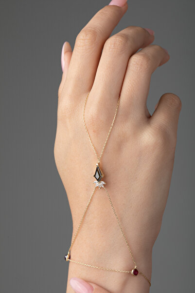 Kolyecik 14 Ayar Altın Markis Taş Şahmeran