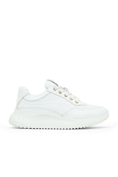 Bueno Shoes Pantofi sport de damă din piele albă 16wa8153