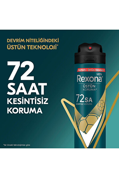Rexona Men Erkek Sprey Deodorant Champions 72 Saat Kesintisiz Üstün Koruma 150 ml X3