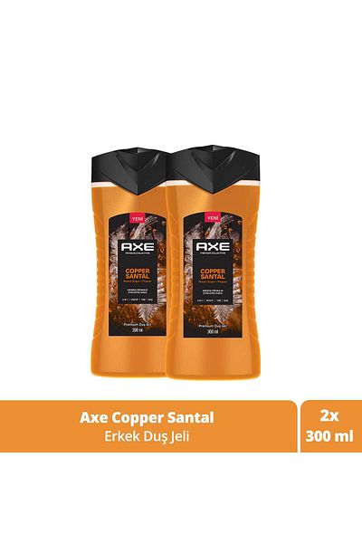Axe Premium Collection - Shower Gel Copper Santal 3 in 1 Body Hair Face 300ml x2