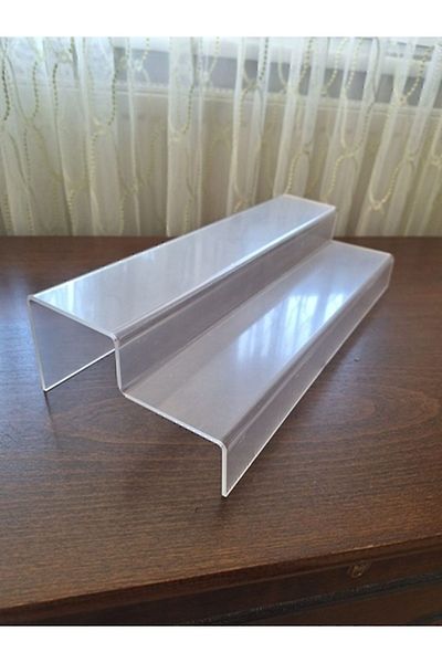 BUBİSTUDİOS Seha Plexi 500+ ml 2 Tier Ladder Stand - 3 mm Clear Acrylic