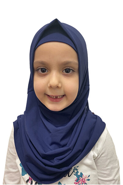 ihvan online وشاح للأطفال باللون الأزرق الداكن - عملي وجاهز للاستخدام