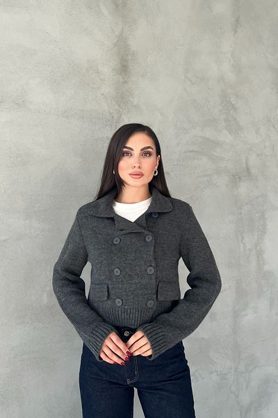 Seda Yalçın Atelier Anthracite Multi Button Knitwear Cardigan