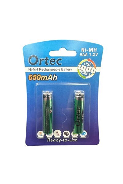 ORTEC Aaa 1.2v Ni-mh 650mah Şarj Edilebilir Ince Kalem Pil