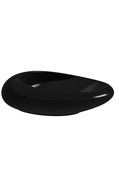 VitrA İstanbul 4280B470-0016 Çanak Lavabo, Yuvarlak, Siyah, 60x55 cm