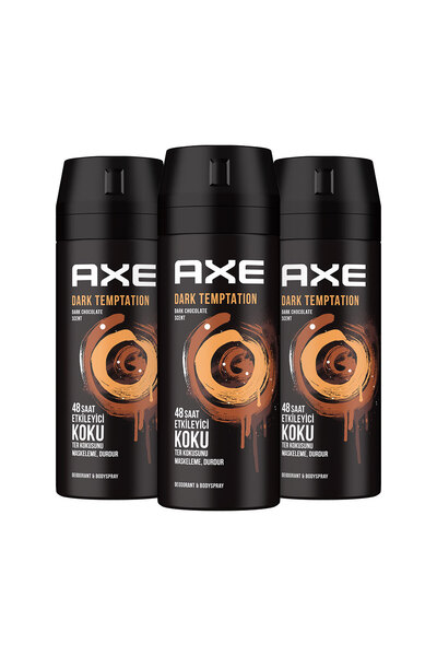 Axe Men's Deodorant & Body Spray Dark Temptation 48 Hour Effective Fragrance Body Spray 150 ml