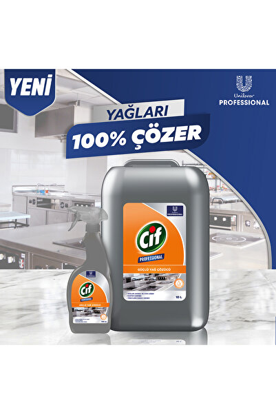 Cif Yağ Çözücü Pro Yağ Çözücü Sprey 750 ml 3 Adet