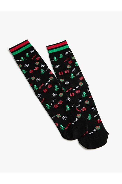 Koton Christmas Themed Cotton Blend Socket Towel Socks