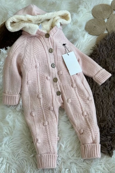 Kidmark Çocuk Modası Kız Çocuk Örme Pembe Tulum