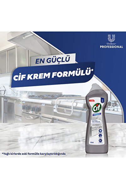Cif Profesyonel Çok Amaçlı Krem Temizleyici 750 ml X3