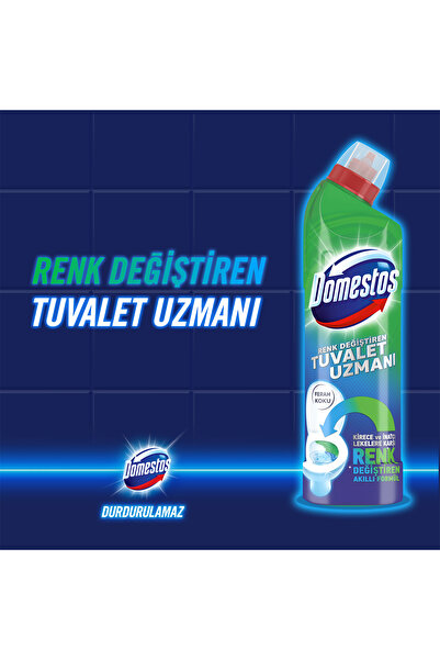 Domestos Tuvalet Temizleyici Renk Değiştiren Tuvalet Uzmanı Kireç Çözücü 750 ml 2 Adet