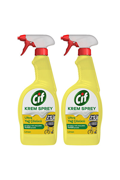 Cif Yüzey Temizleyici Sprey Krem Sprey Ultra Yağ Çözücü 750 Mlx2