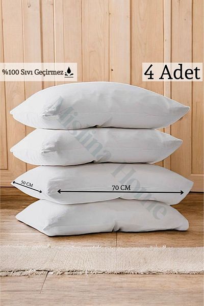 Mislina Home Micro Classic 4-Piece Liquid Waterproof Covered Pillow Protective Mattresses 50X70 cm