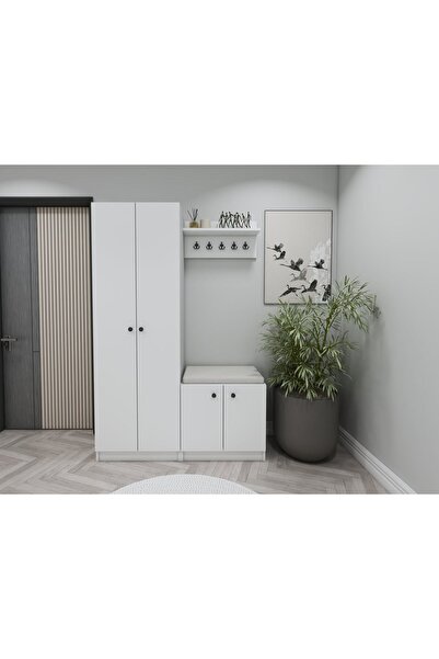 Masif Market Dara Beyaz Portmanto/Vestiyer