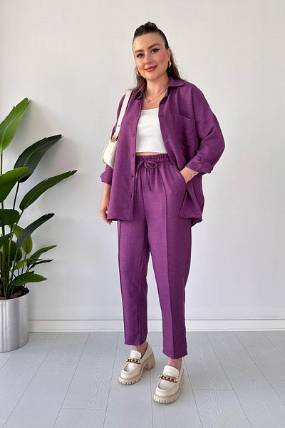 MaziButik Set dublu din in prune
