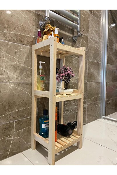 ÇağlaDesign Ahşap 3 Katlı 90*35*30 Banyo Düzenleyici