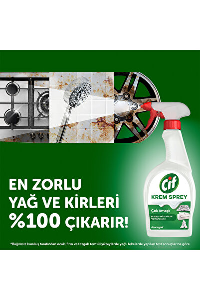 Cif Krem Sprey Çok Amaçlı Yüzey Temizleyici 750 ml X 3adet Mikrofiber Bez