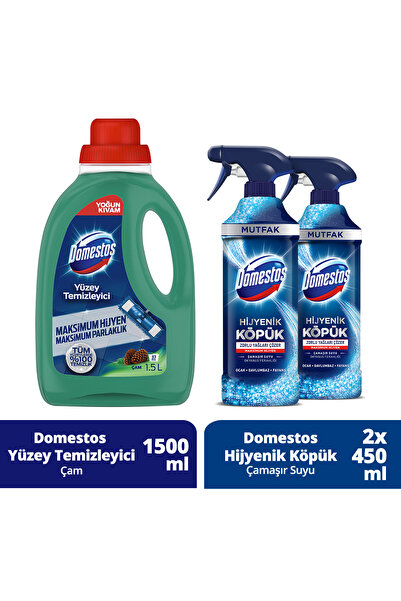 Domestos Yüzey Temizleyici Çam 1500 Mlx1 Hijyenik Köpük Çamaşır Suyu Mutfak O...