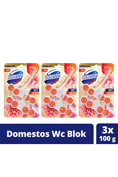 Domestos Tuvalet Bloğu Aroma Lux Yıldız Çiçeği & Ejder Meyvesi 100 G X3