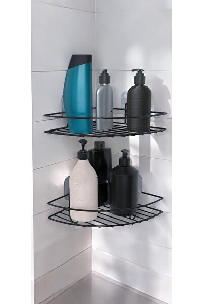 Patulya Aksesuar 2 Adet Yapışkanlı Banyo Köşeliği Süper Sticker Yapışkanlı