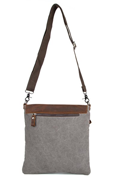 Necati Çanta Сіра полотняна сумка поштаря - багатофункціональна