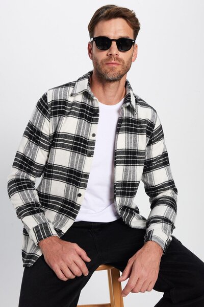 Tudors Unisex Slim Fit Slim Fit Lumberjack Checked Winter Shirt