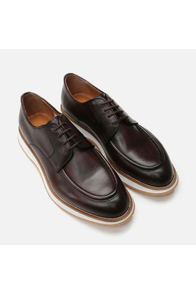 Hotiç Genuine Leather Brown Men's Casual Shoes