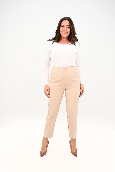 Koza Butik Women's Plus Size High Waist Classic Pants 6302-25