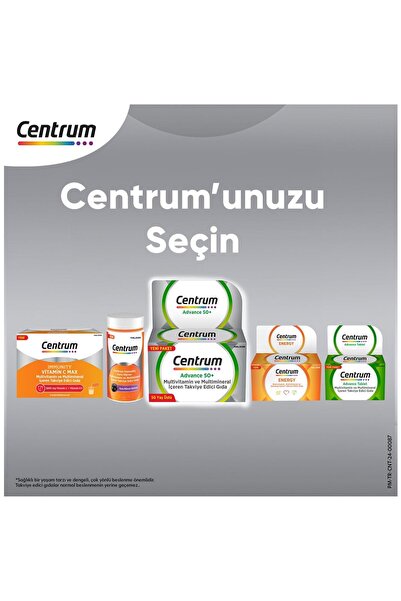 Centrum Advance Multivitamin 50+ Yaş 30'lu Tablet