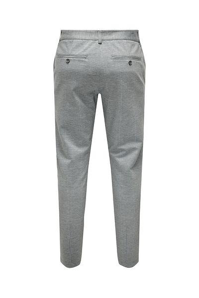 Only & Sons Chino Mark Check lange Hose mit Gürtelschlaufen