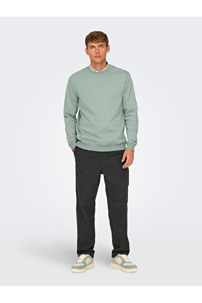 Only & Sons Onsconnor Reg Crew Neck Sweatshirt - 22029226   Chinois Green
