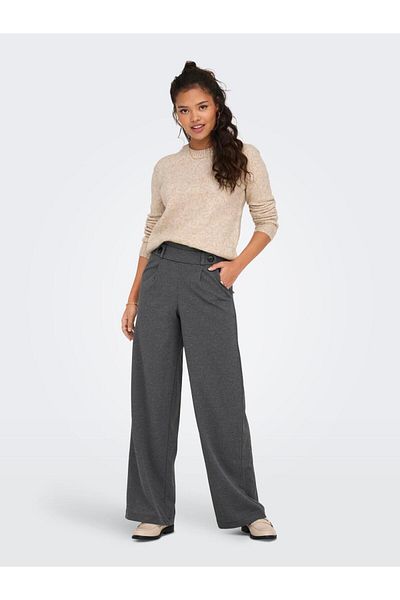 JDY Jdygeggo New Long Pants - Jrs Noos 15208430 , Gray Melange
