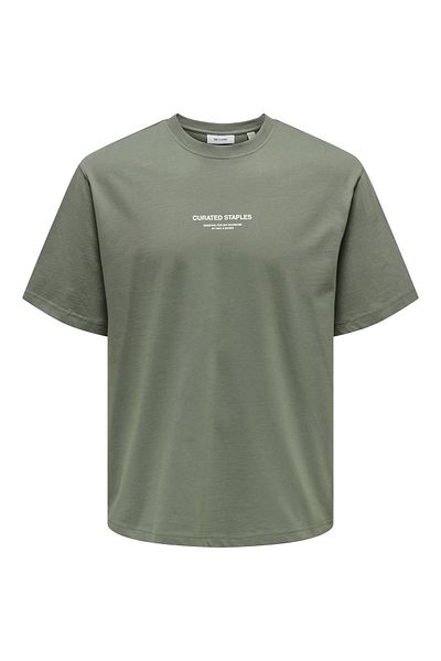 Only & Sons Castor Gray Unscored Rlx Print Ss Tee - Noos 22030925