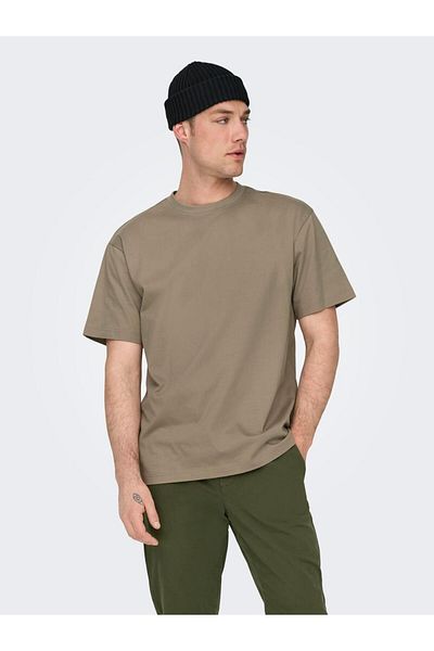 Only & Sons Onsfred Life Rlx Ss Tee - Noos 22022532   Desert Taupe