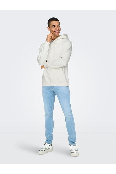 Only & Sons Onsconnor Reg Sweat Hoodie – Cloud Dancer 22029225