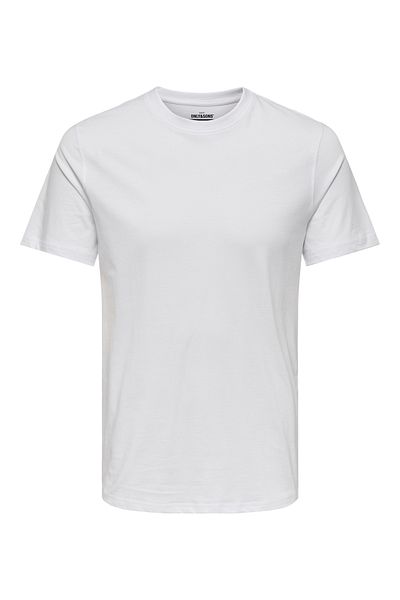 Only & Sons Ανδρικό λευκό μπλουζάκι Max Life Reg Ss Stitch Tee Noos 22025208 -01