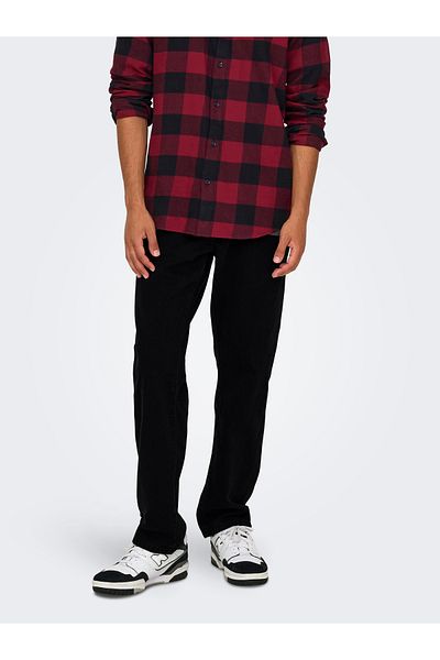 Only & Sons Onsedge Straight Box Black Denim - Tai Dnm Cbo 22031145