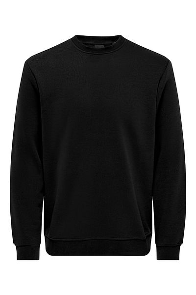 Only & Sons Onsconnor Reg Crew Neck Sweatshirt - Noos 22029226   Black