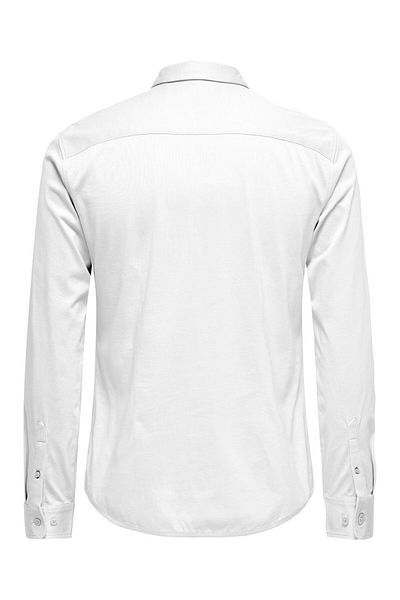 Only & Sons Onsrobin B/U Ls Stretch-Shirt – Noos Frml 22031023   Hellweiß