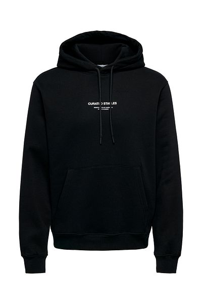 Only & Sons Onscurated Reg Hoodie Sweat Noos 22030921 Black