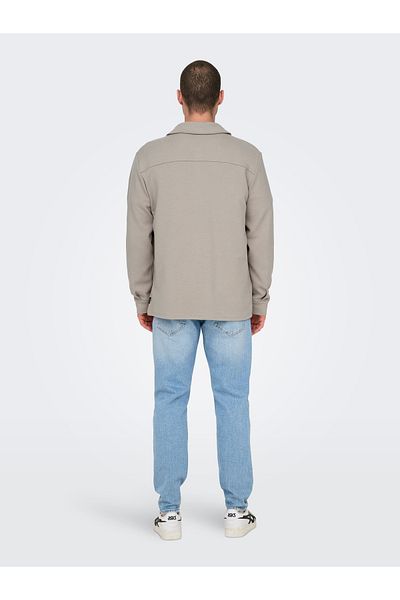Only & Sons Ανδρικό πουκάμισο - Μασίφ, ελαφρύ καπνιστό, ONSNEWKODYL OVERSHIRT SWEAT NOOS
