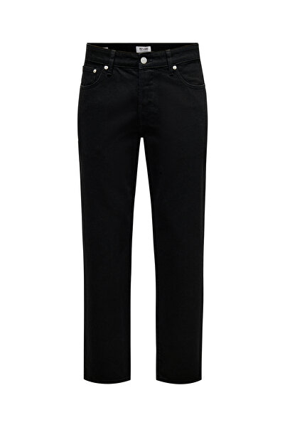 Only & Sons Onsedge Straight Box Black Denim - Tai Dnm Cbo 22031145