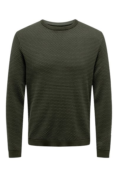 Only & Sons Onstapa Reg 12 Struc Ls Crew Knit Noos 22027602 Rosin