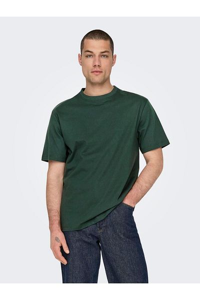 Only & Sons Onsfred Life Rlx Ss Tee - Noos 22022532   Darkest Spruce