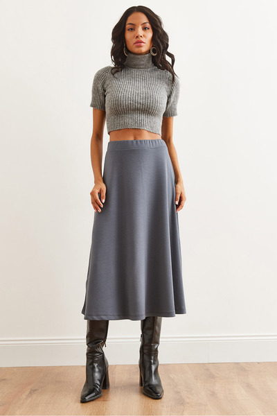 Olalook Жіноча спідниця з м'якою текстурою з модальним ефектом балон ETK19000282